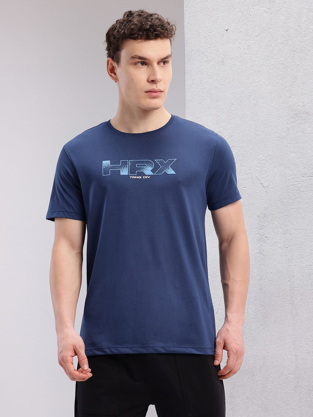 HRX by Hrithik Roshan Brand Logo Printed Training T-shirt