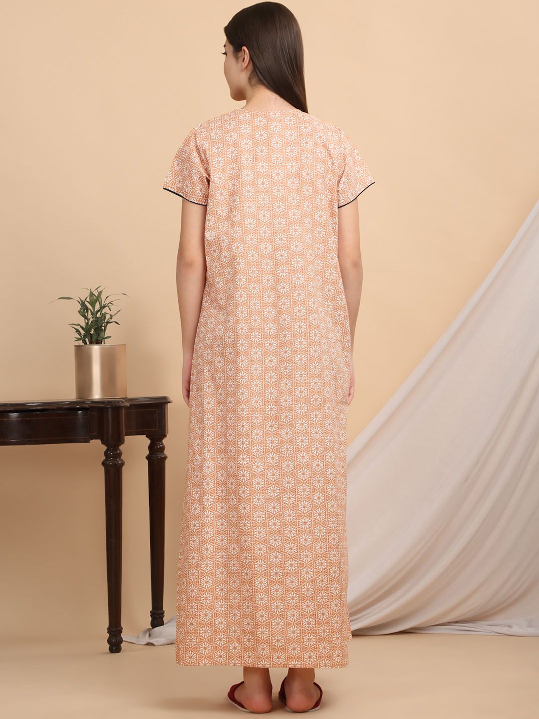 Sweet Dreams Printed Maxi Women Nightdress