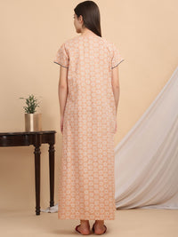 Sweet Dreams Printed Maxi Women Nightdress