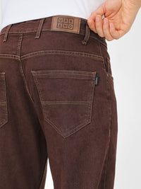 Urbano Fashion Men Brown Slim Fit Mid-Rise Clean Look Stretchable Jeans