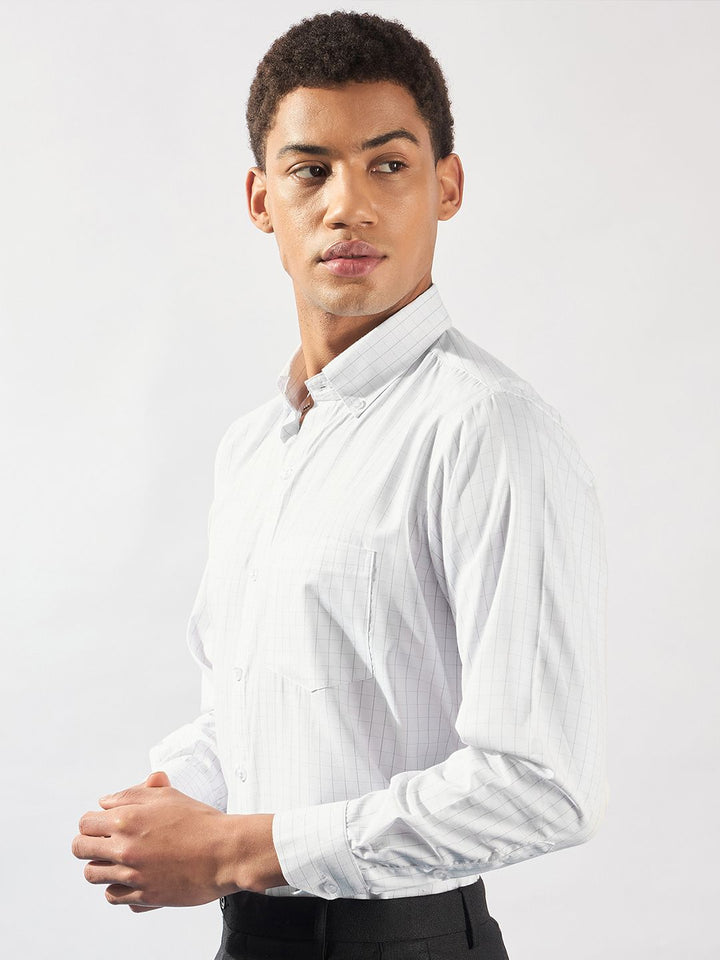 DENNISON Smart Micro Checks Regular Fit Formal Shirt