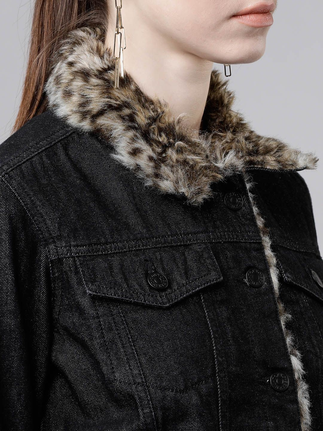 Tokyo Talkies Women Black Solid Denim Jacket