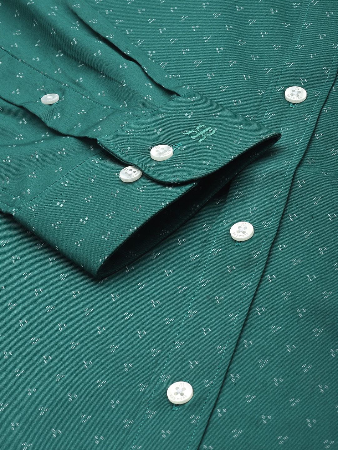 Raymond Pure Cotton Slim Fit Opaque Printed Formal Shirt