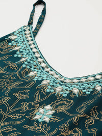 all about you Ethnic Motif Printed Shoulder Straps Embroidered Jumpsuit