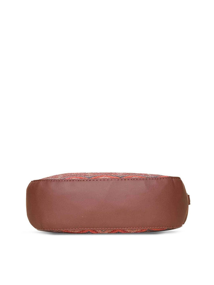 ZOUK Geometric Printed Structured Sling Bag