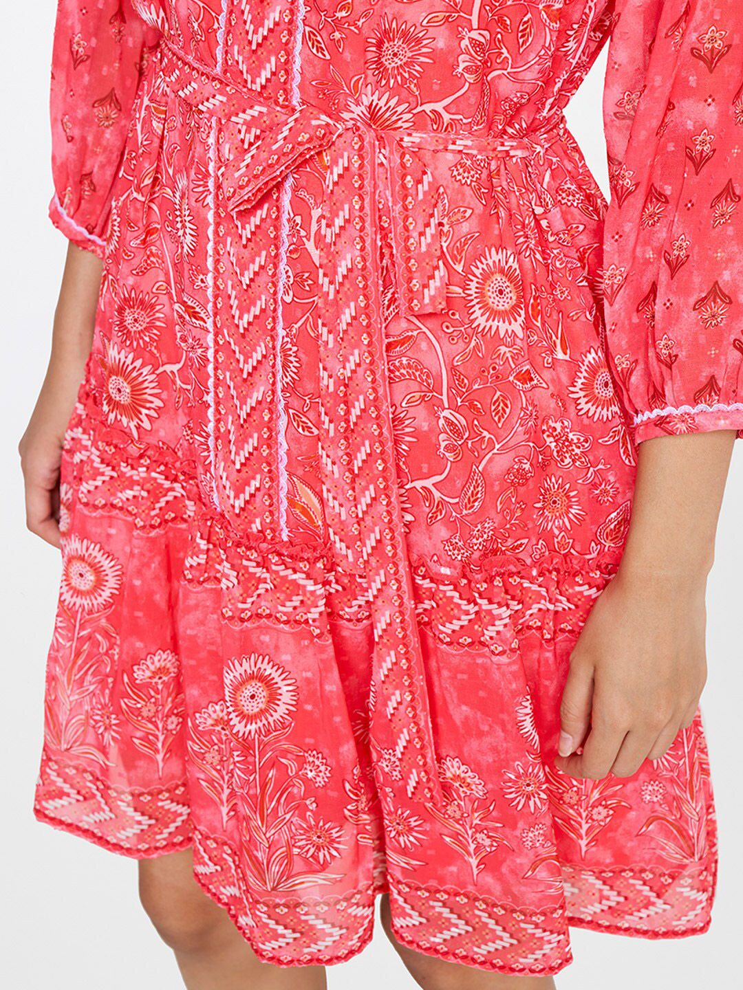 Global Desi Women Ethnic Motifs Printed A-Line Dress