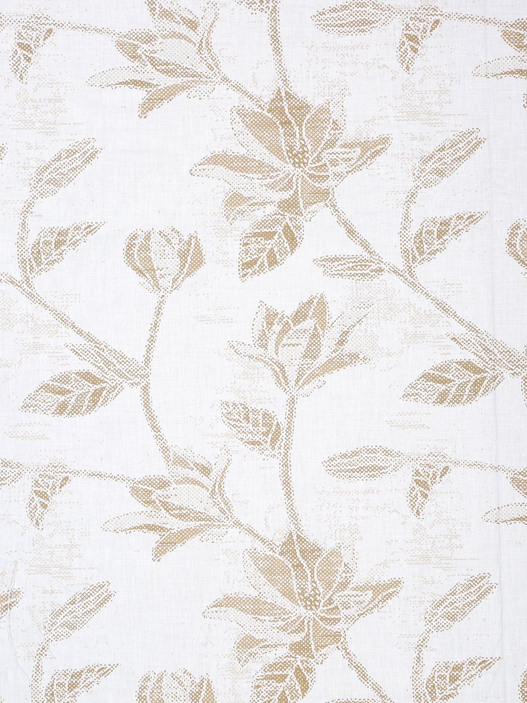 Myntra Elegant Homes White & Beige Floral 400 TC Bedsheet with 2 Pillow Covers