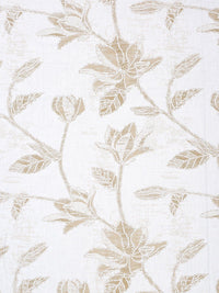 Myntra Elegant Homes White & Beige Floral 400 TC Bedsheet with 2 Pillow Covers