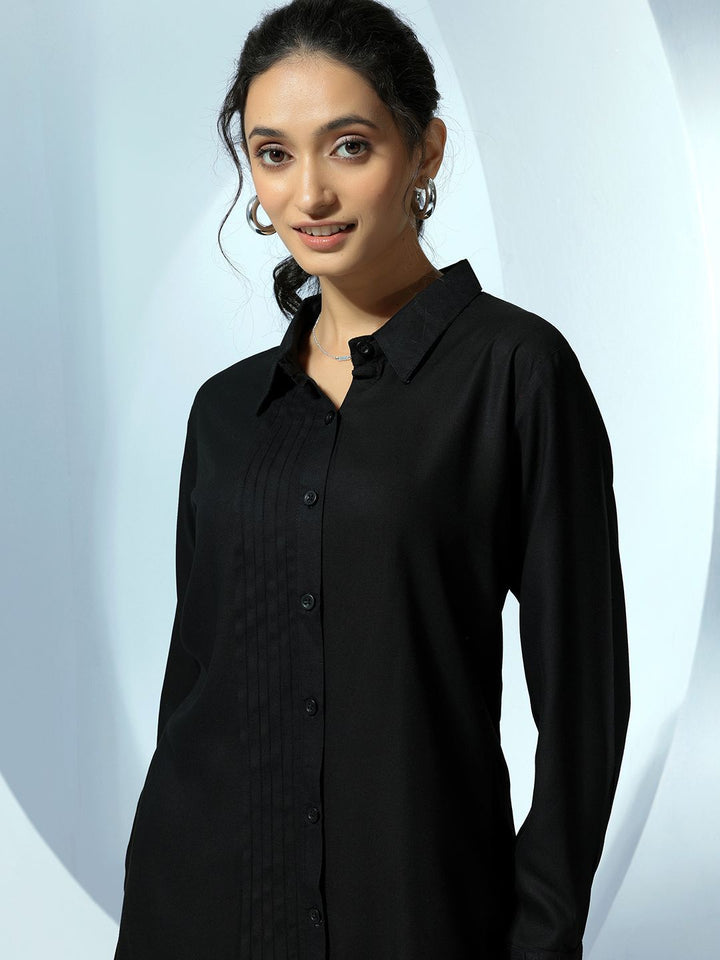 Libas Women Shirt Collar Long Sleeves Tunic