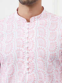 See Designs Floral Embroidered Chikankari Pure Cotton Straight Kurta with Trouser