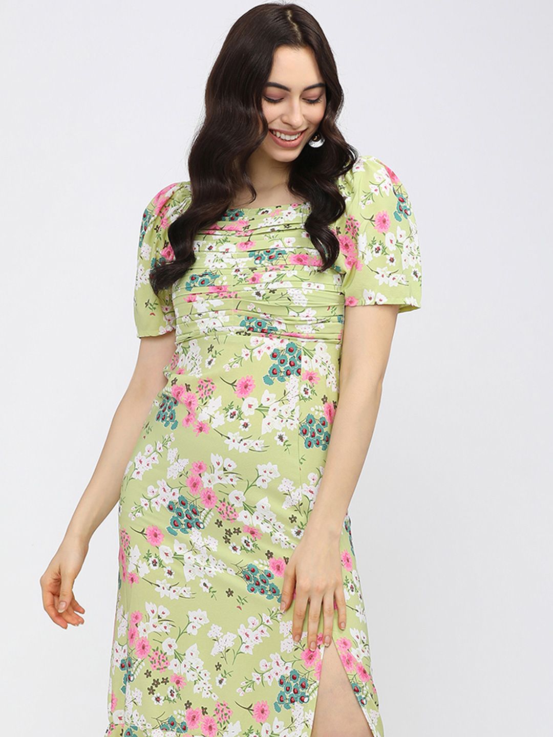Tokyo Talkies Women Floral Print Fit & Flare Dress