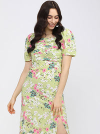 Tokyo Talkies Women Floral Print Fit & Flare Dress