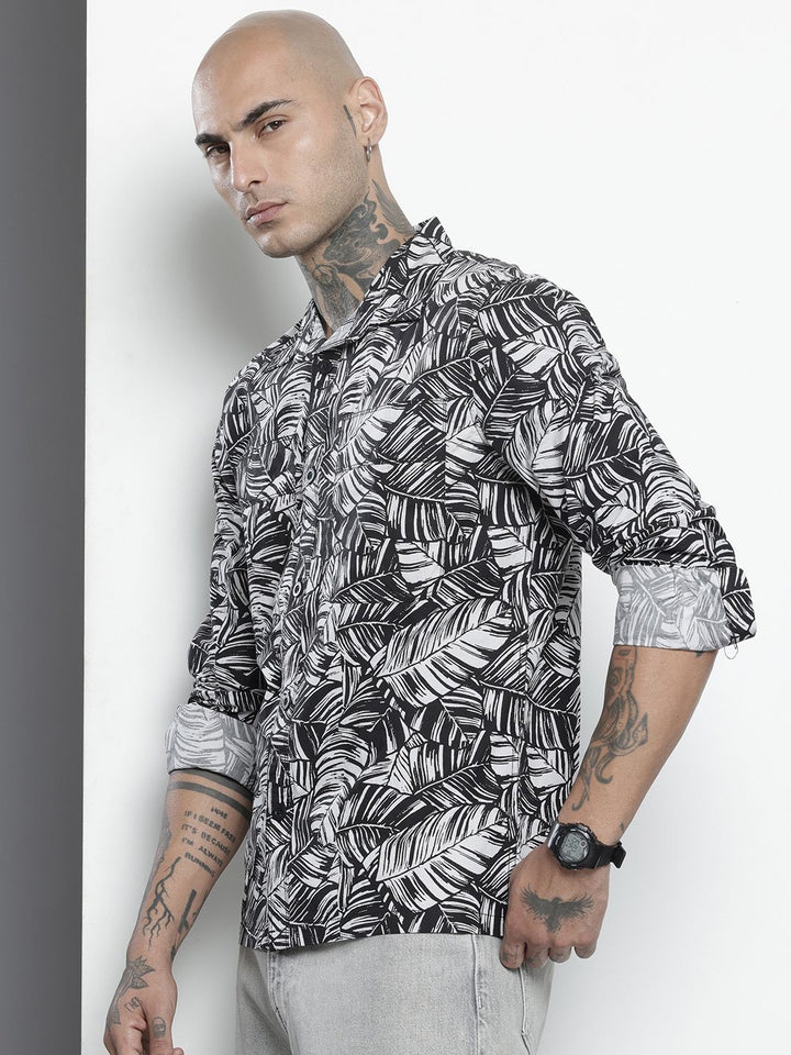 The Indian Garage Co Pure Cotton Tropical Printed Casual Shirt
