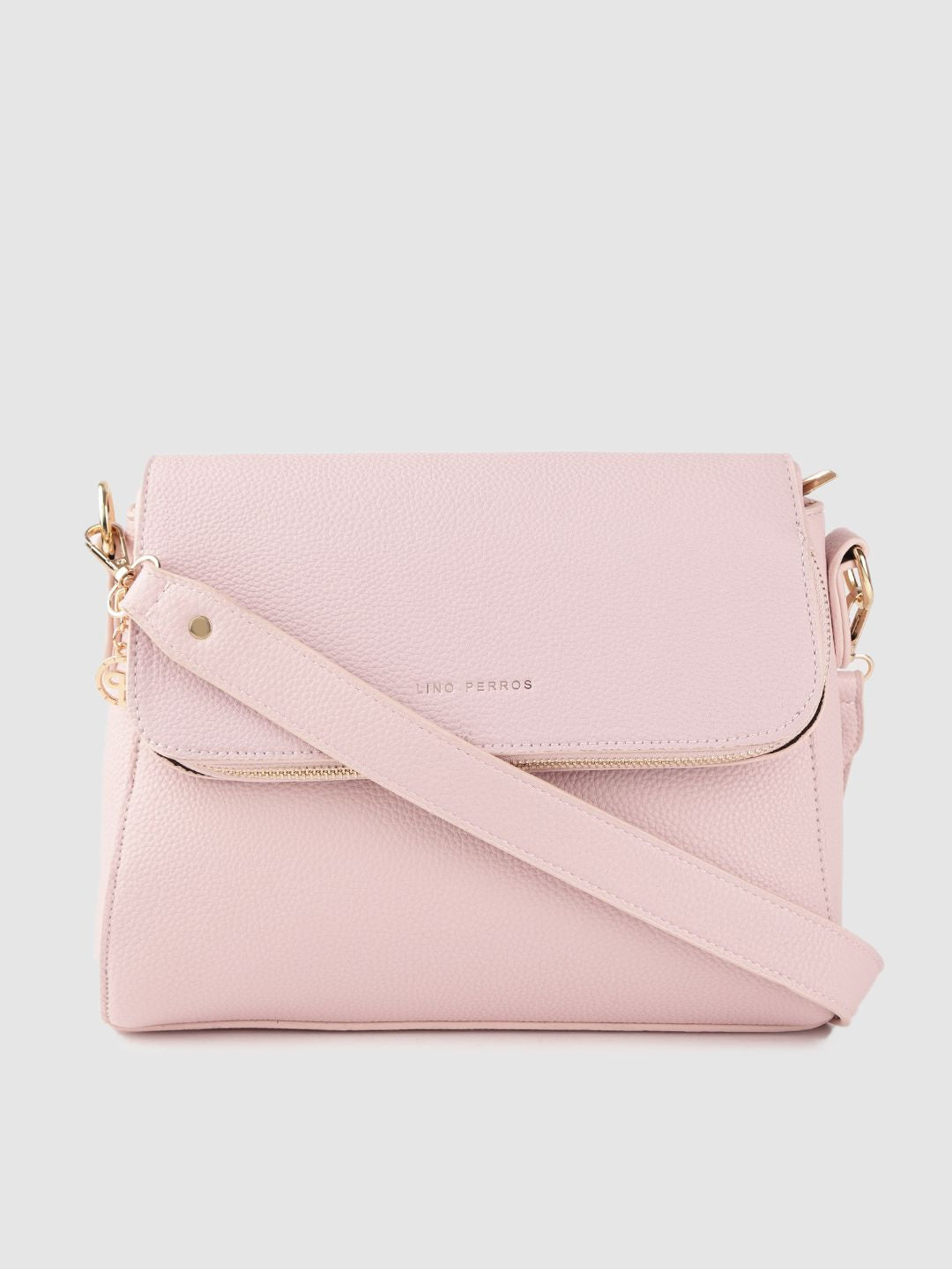 Lino Perros Pink Solid Shoulder Bag