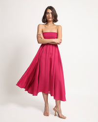 RAREISM Off-Shoulder Smocked Tube Dress
