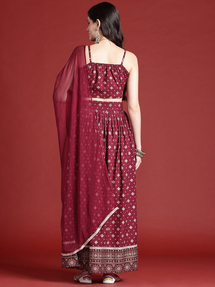 Anouk Printed Ready to Wear Lehenga & Blouse With Dupatta