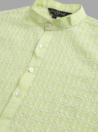 SOJANYA Geometric Embroidered Chikankari Pure Cotton Kurta With Churidar