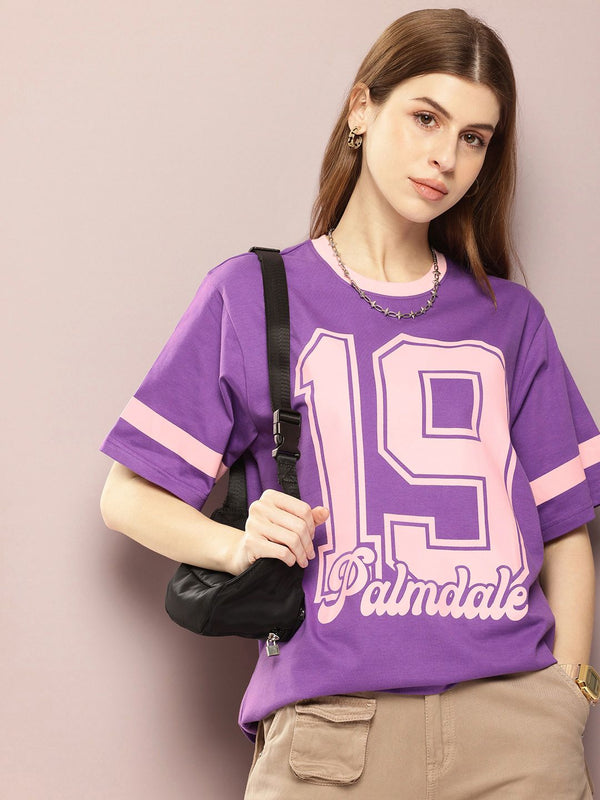 DILLINGER Varsity Printed Oversized Pure Cotton T-shirt