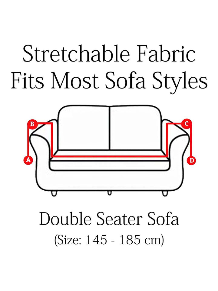 Cortina Teal Blue Self designed Jacquard 2 seater Sofa Cover