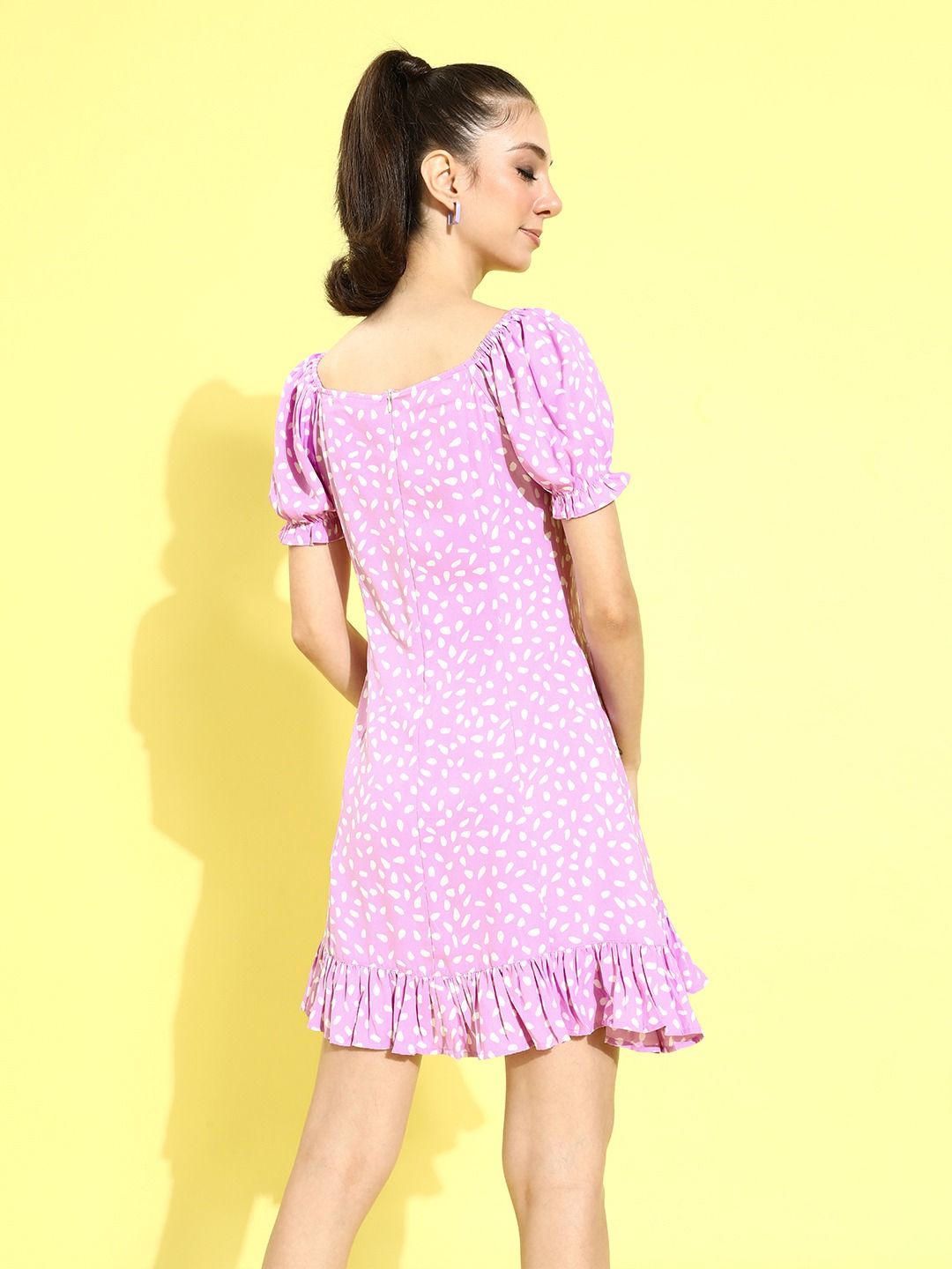Berrylush Tie-Up Neck A-Line Dress