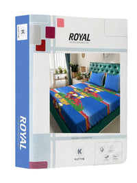 Moda Rapido X KLOTTHE Watak Kartun Biru & Merah 400 TC Cadar King dengan 2 Sarung Bantal