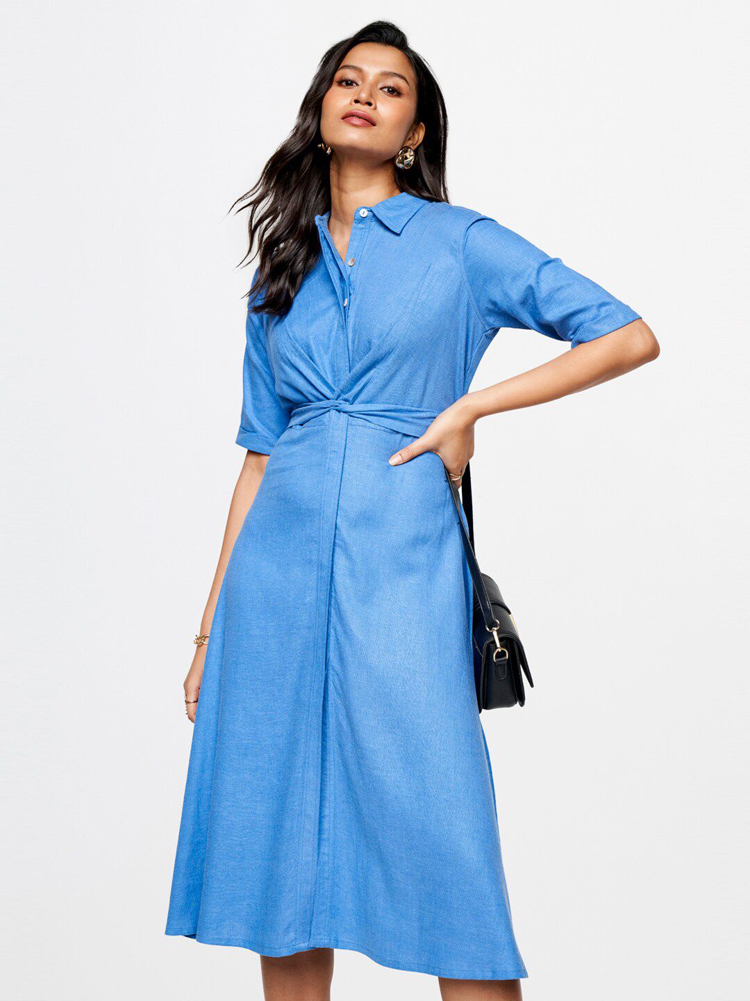 AND Regular Linen Shirt Dress