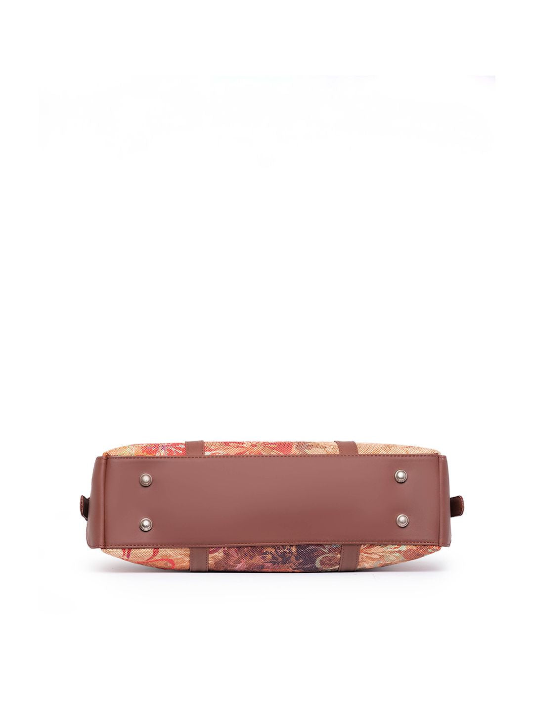 ZOUK Red & Yellow Printed Vegan Leather Sustainable Laptop Bag