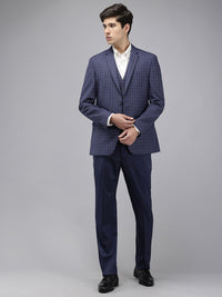 Park Avenue Super Slim Fit Checked 3 Piece Formal Suit