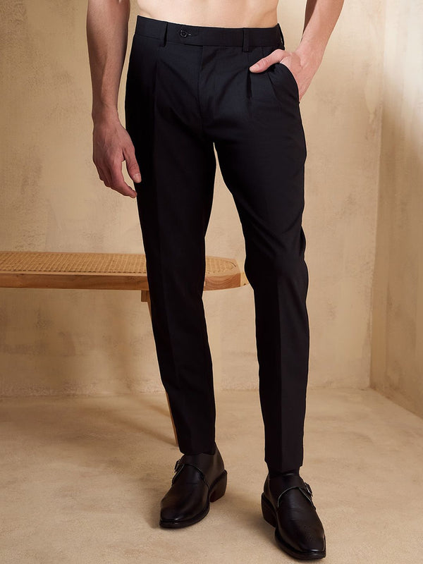 DENNISON Men Double Pleated Formal Trousers