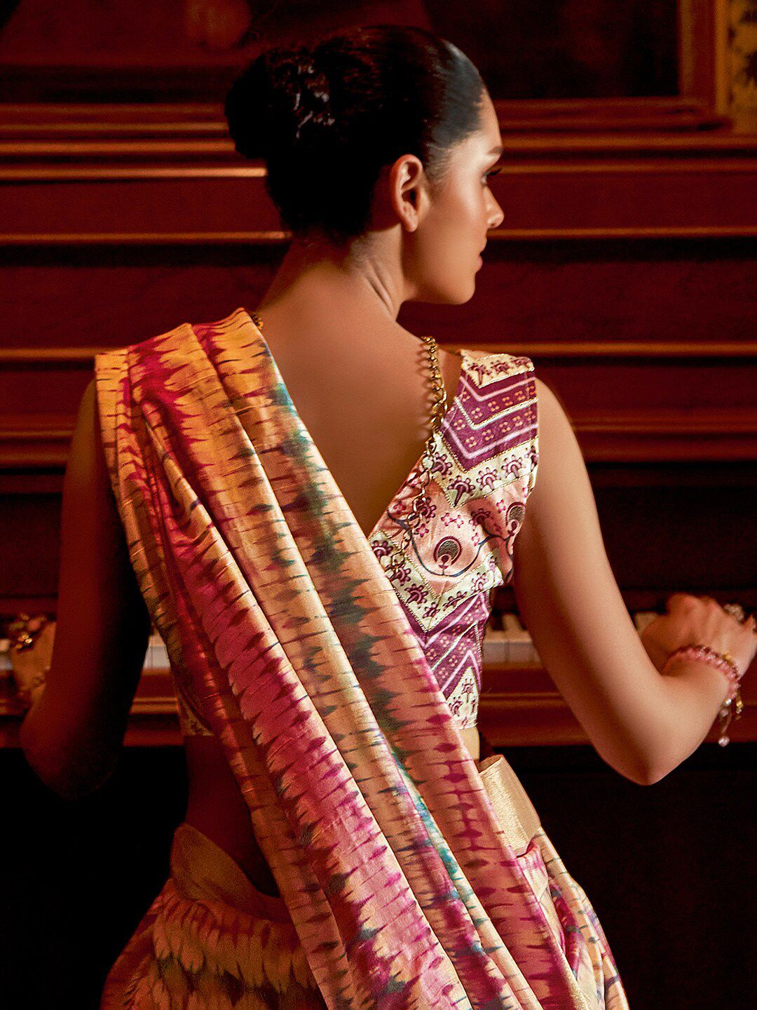 Saree mall Tie and Dye Zari  Sungudi Saree