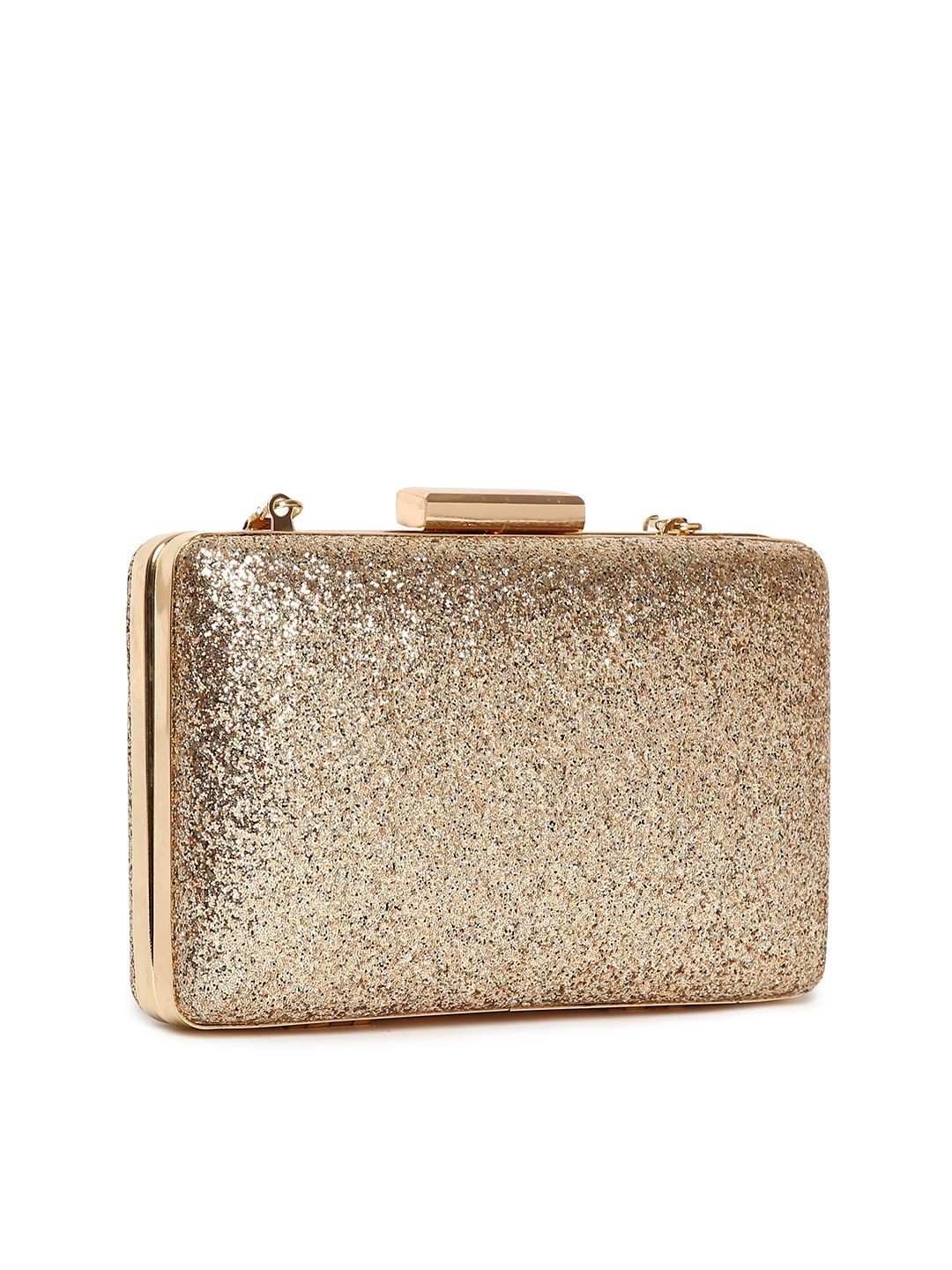 Lisa Hayden for Lino Perros Gold-Toned Shimmer Box Clutch