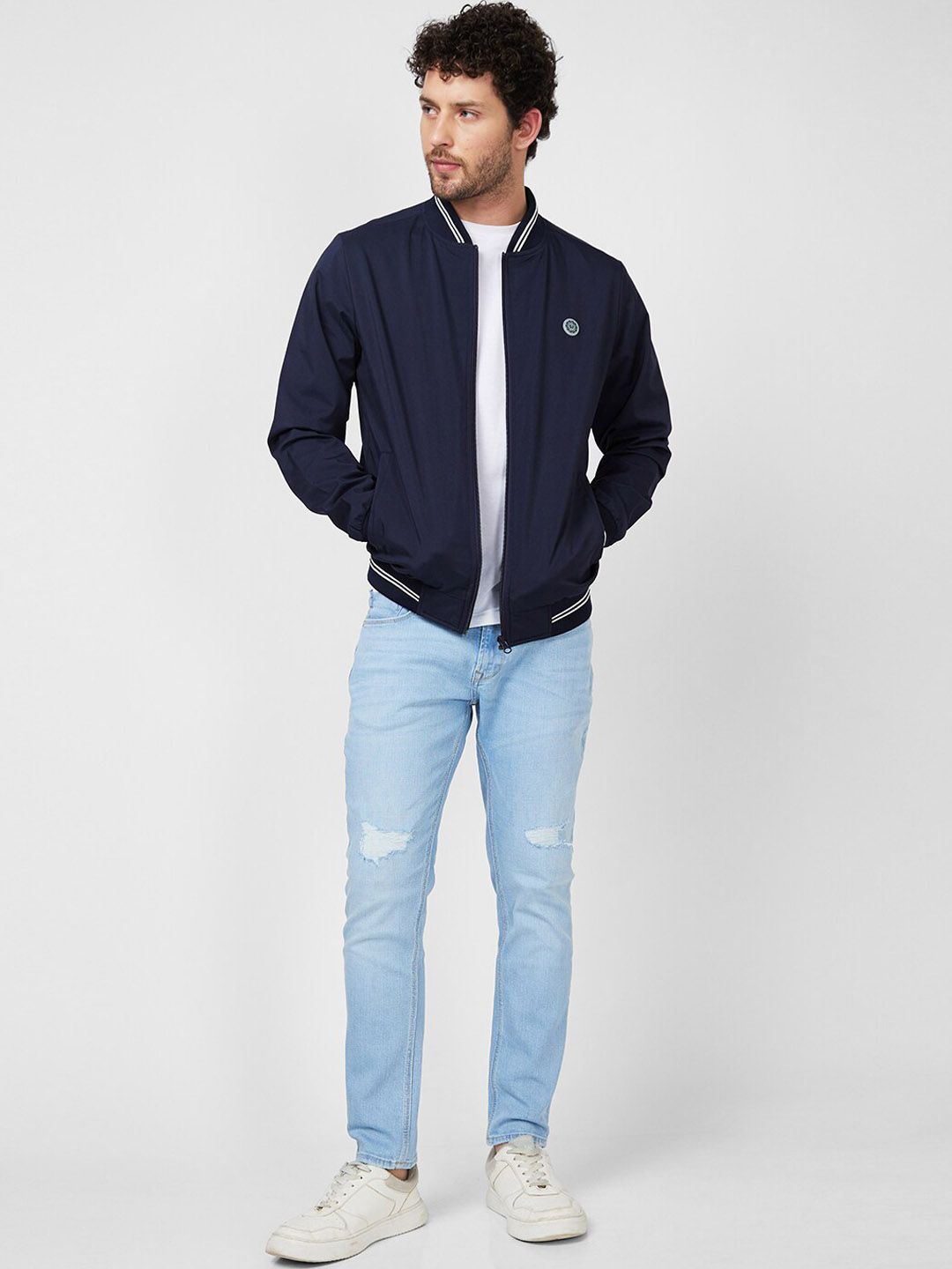 SPYKAR Stand Collar Bomber Jacket
