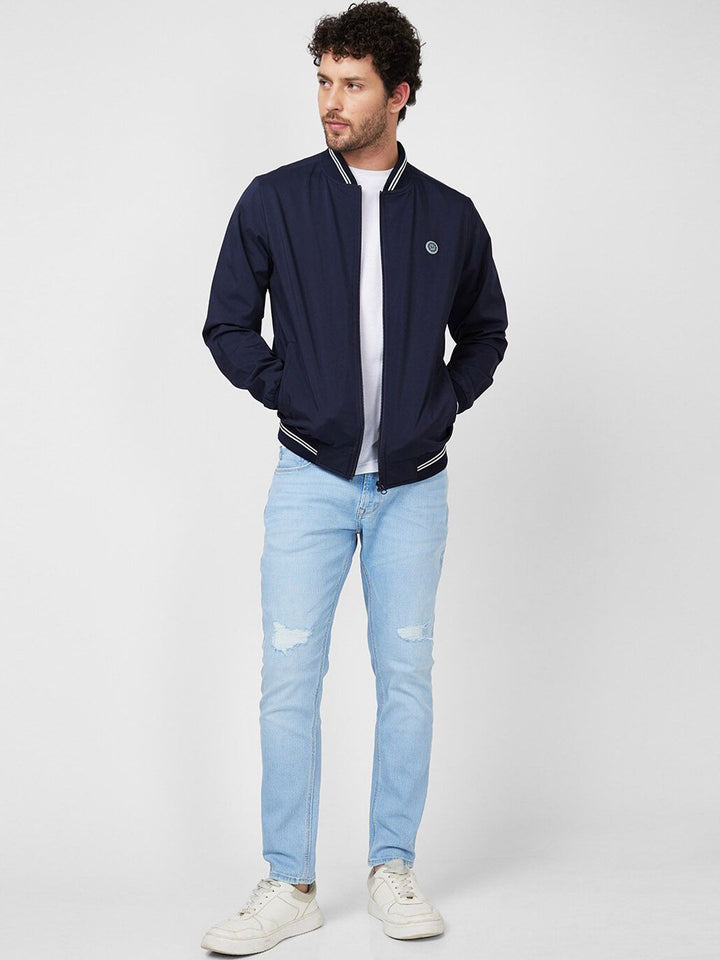 SPYKAR Stand Collar Bomber Jacket