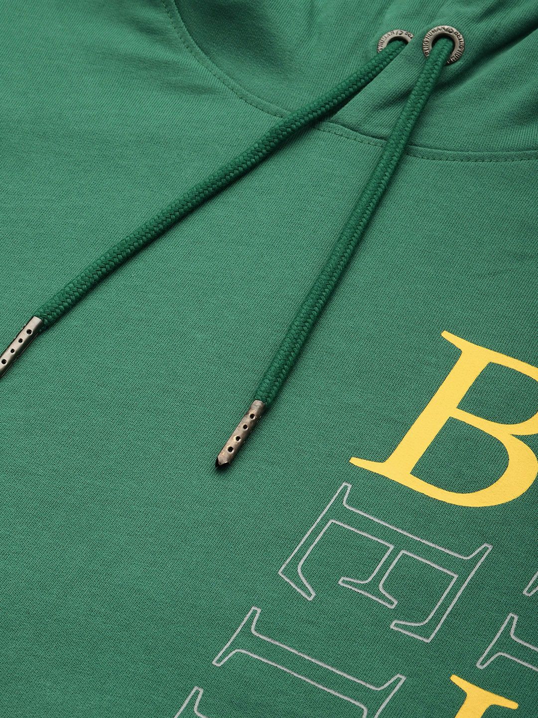 Being Human Brand Logo Printed Pure Cotton Hooded Sweatshirt