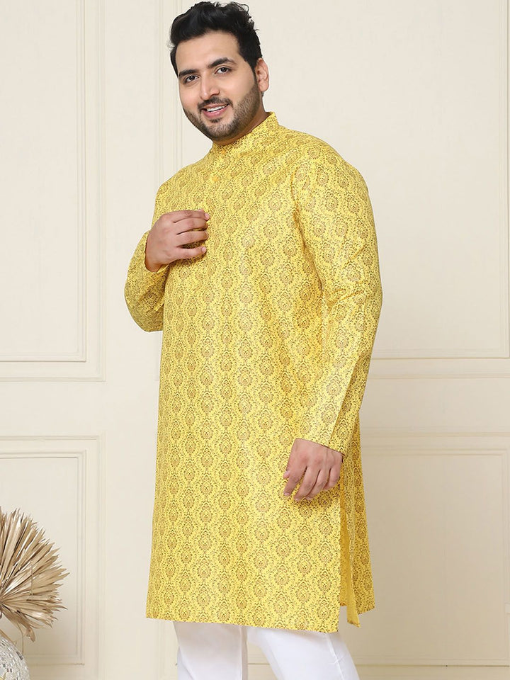 SOJANYA PLUS Floral Printed Mandarin Collar Kurta Lurus Biasa