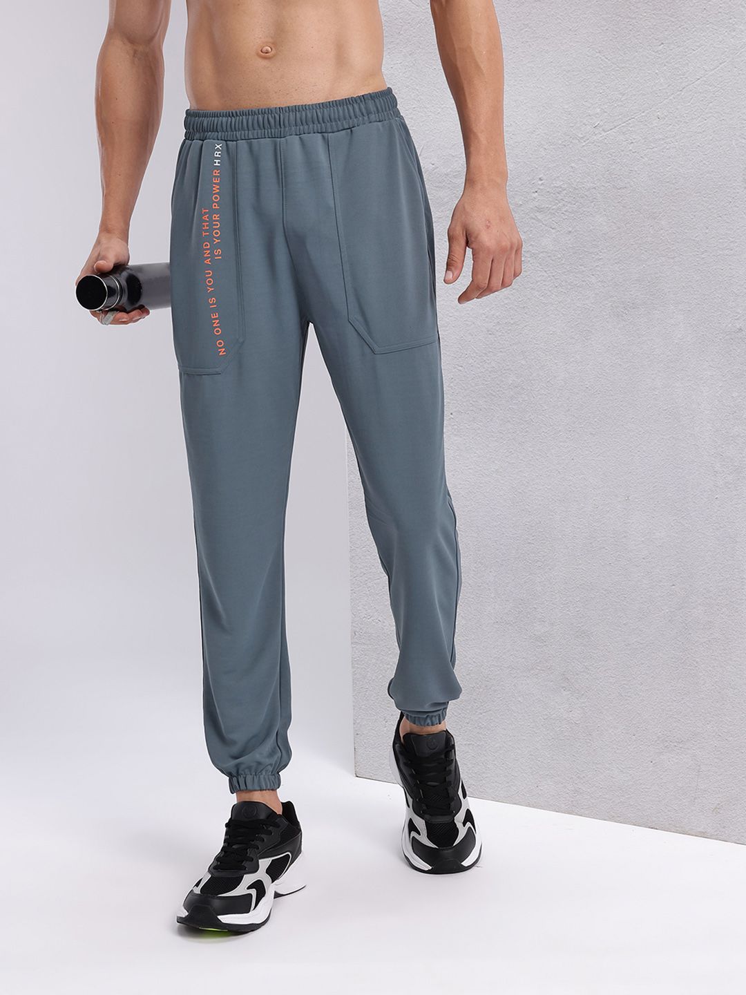 HRX by Hrithik Roshan Men Typography Print Rapid-Dry Training Joggers