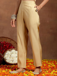 Gerua By Libas Floral Embroidered Regular Thread Work Straight Kurta with Trousers