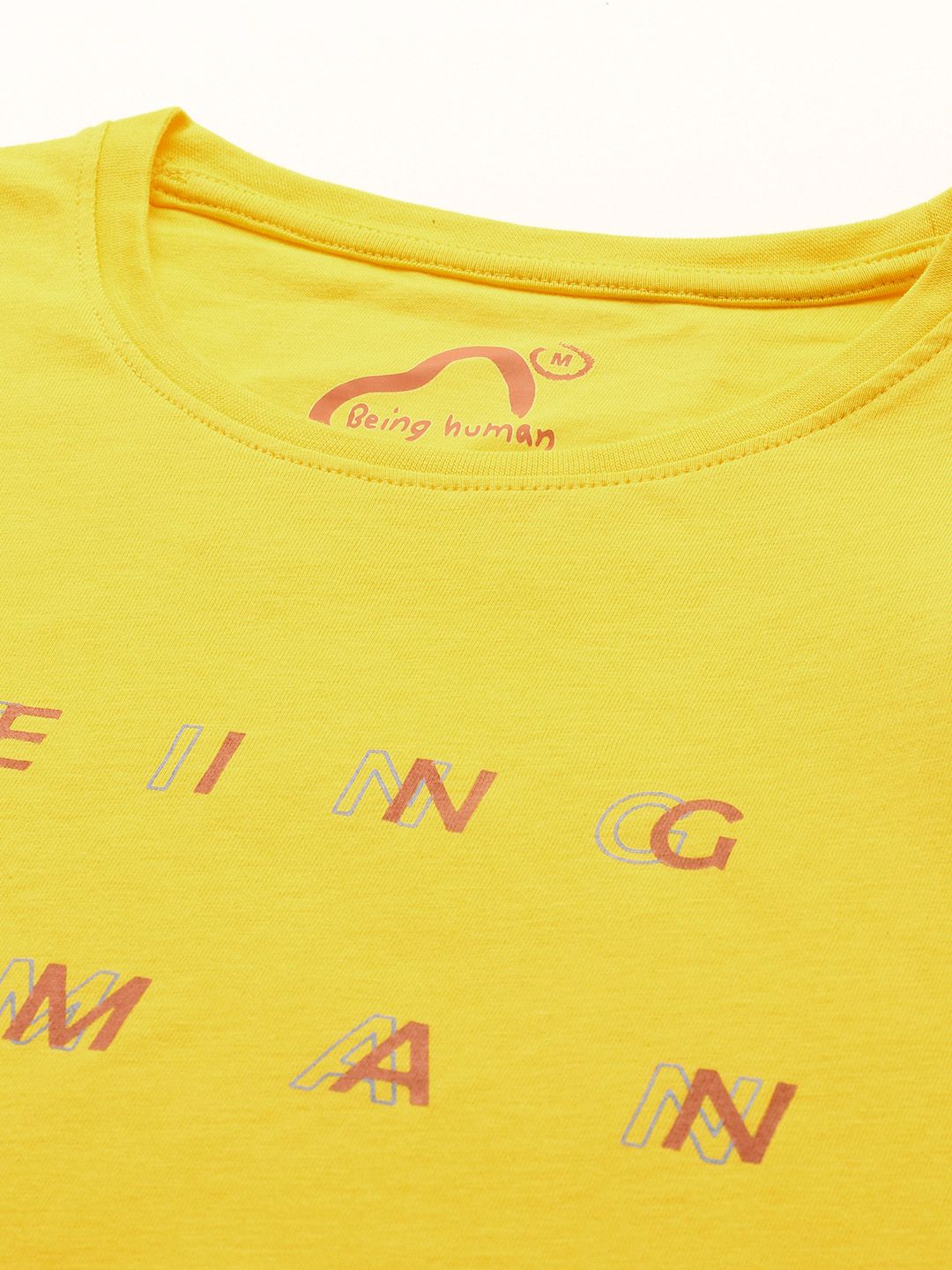 Being Human Typography Printed Pure Cotton T-shirt
