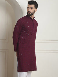 SOJANYA Kurta Kolar Mandarin Kerja Benang Labuci