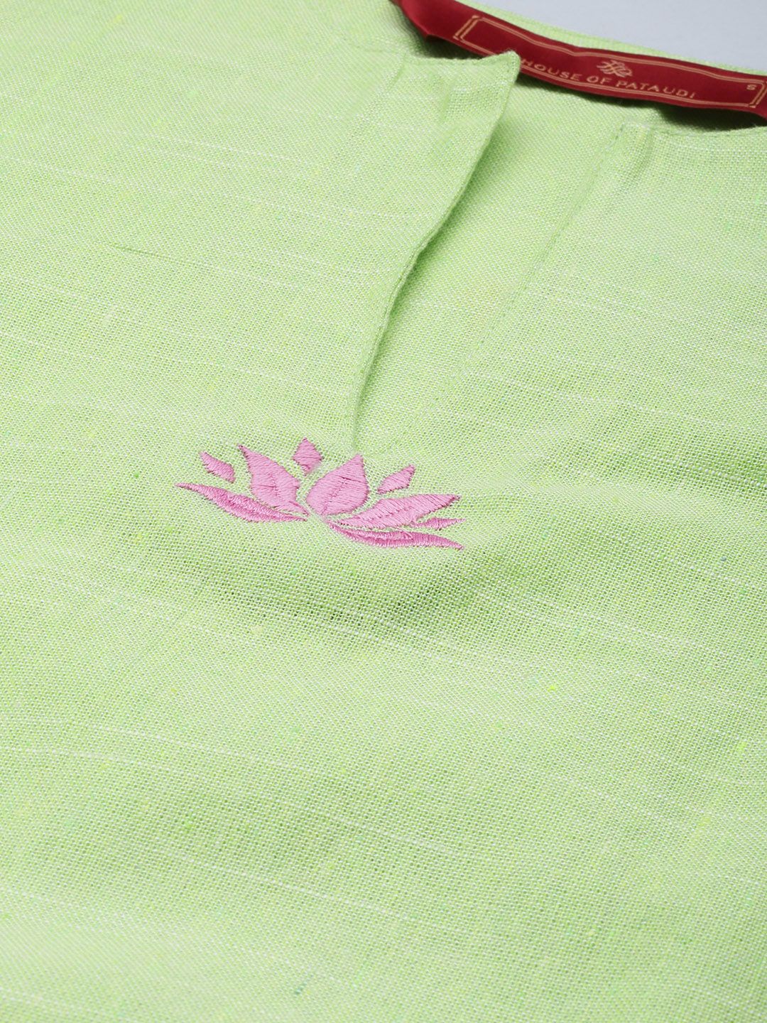 House of Pataudi Floral Embroidered A-Line Jashn Kurta