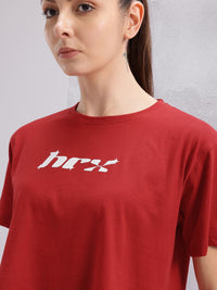 HRX by Hrithik Roshan Lifestyle Brand Logo Printed Crop T-shirt