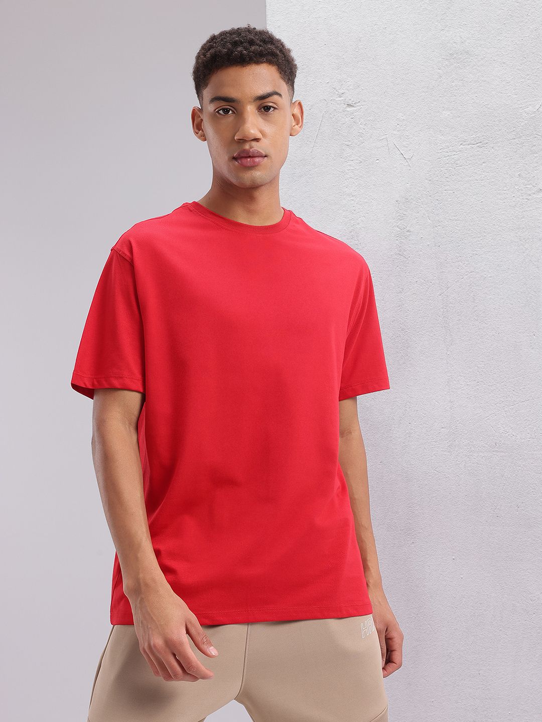 HRX by Hrithik Roshan Typography Printed Drop-Shoulder Sleeves Training T-shirt
