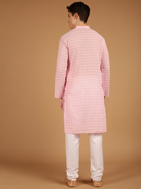 SOJANYA Kolar Mandarin Sulam Bunga Kurta Pure Cotton