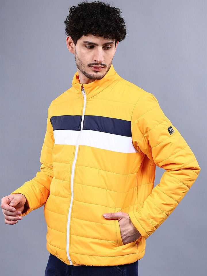 The Indian Garage Co Men Colourblock Regular Fit Puffer Jacket