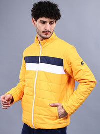 The Indian Garage Co Men Colourblock Regular Fit Puffer Jacket