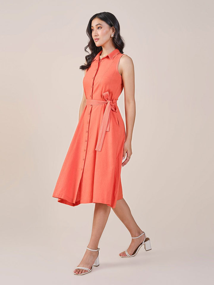 AND Women Shirt Collar Maxi Dress
