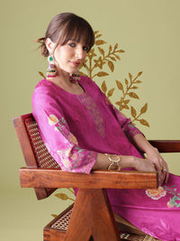 Anouk Floral Print Straight Kurta