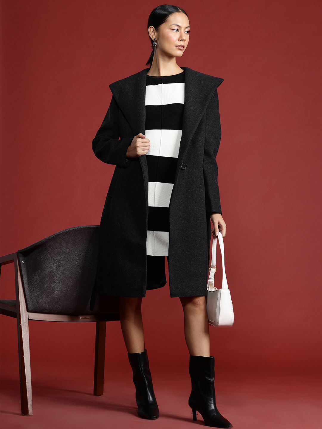 Semua Mengenai Anda Selendang Kolar Hooded Trench Coat