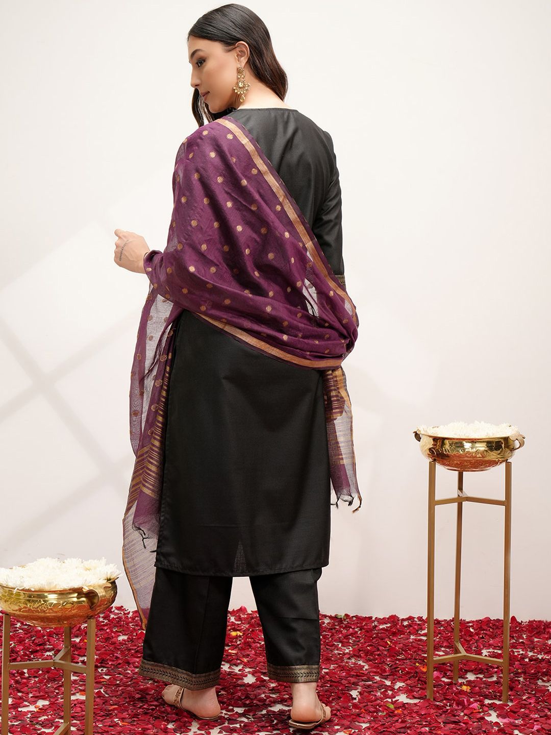 Vishudh Printed Regular Kurta with Palazzos & With Dupatta