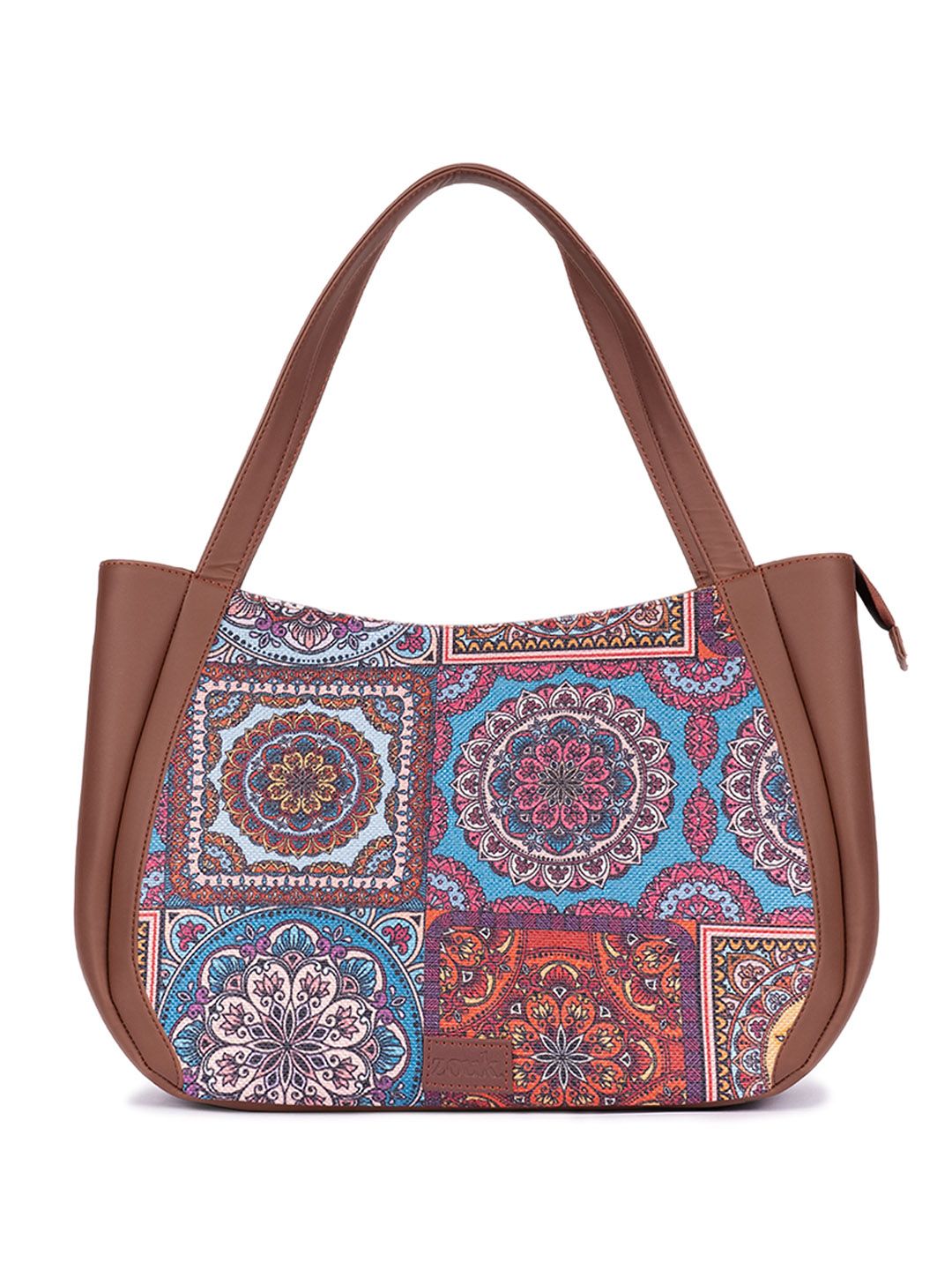 Motif Etnik ZOUK Beg Bahu Jute Berstruktur Bercetak Sehingga 16 inci